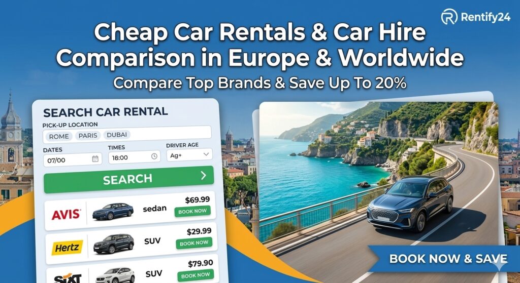 Cheap Car Rentals & Car Hire Comparison tool on Rentify24